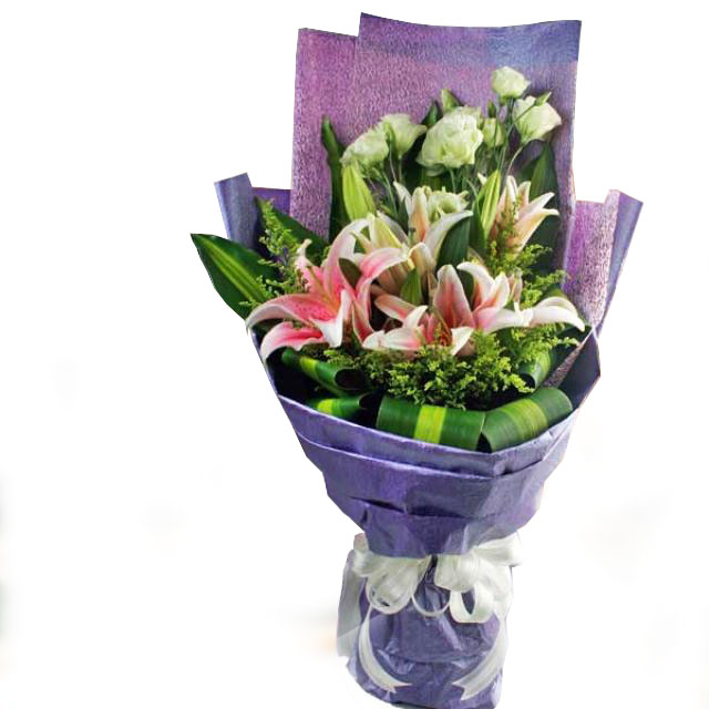 Ramo Lisianthus y Lilium