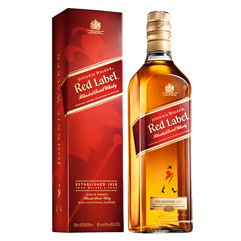  Whisky Johnnie Walker Etiqueta Roja Botella 750 ml.