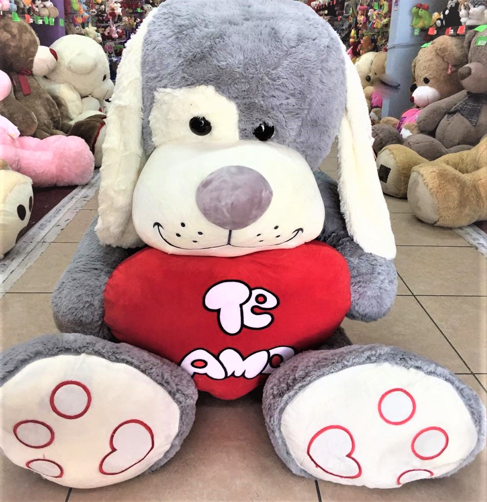 Peluche Perro con Corazn Te amo 102 cm