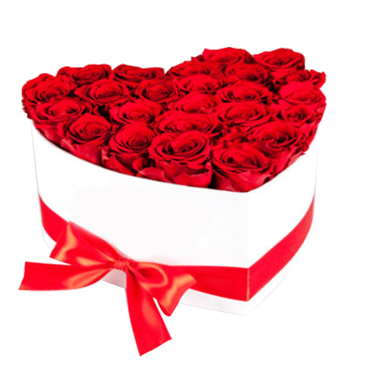 25 Rosas en Caja Corazn